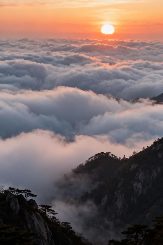 分享图片一日出东方美景，真是太美了！