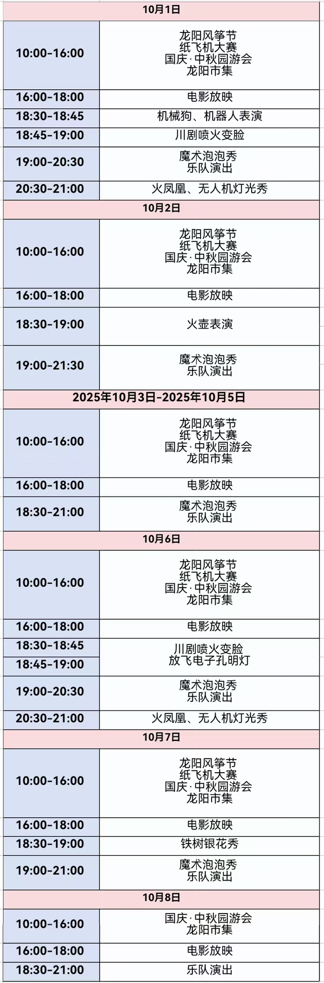 打铁花、无人机灯光秀、喷火变脸......十一龙阳湖玩法攻略来了！