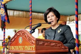 她是西哈努克的小女儿，深明大义，让位给哥哥，不和侄子争权！图片