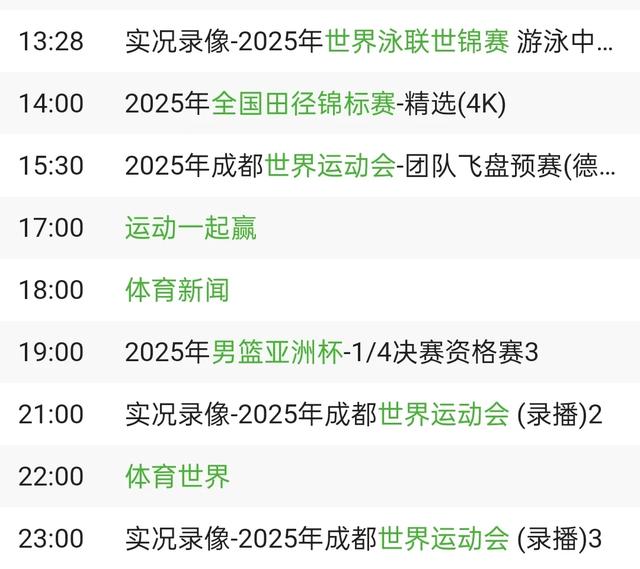 重要赛事！8月12日19:45！中央5套CCTV5、CCTV5＋直播节目表