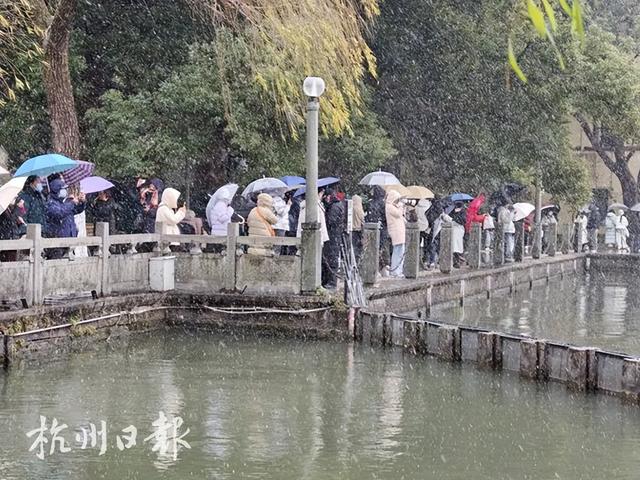 此刻断桥！人人人人雪人人人人人！有人拎着行李箱就来了：太惊喜了