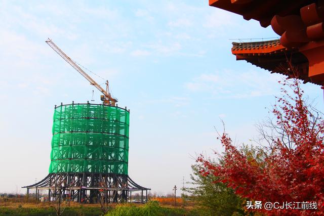 河南淮滨：一座地标文化—观景塔正拔地而起，高度99米