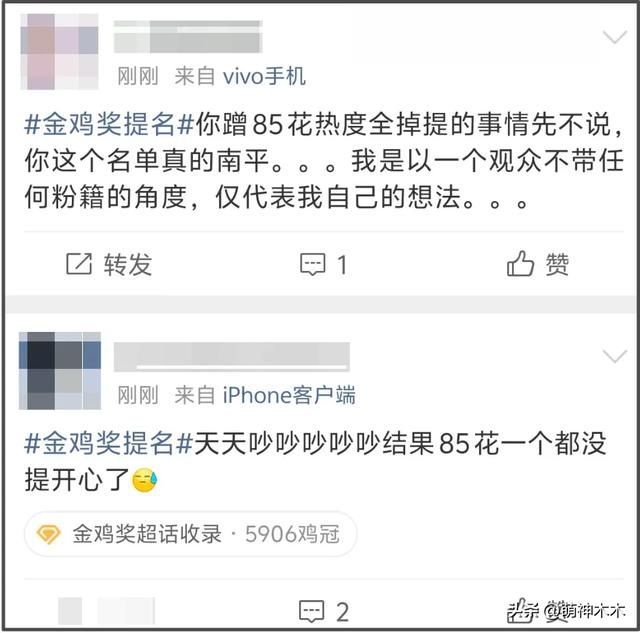 85花无人入围金鸡奖提名