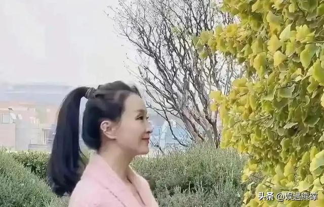 王艳太有钱了，穿睡衣在自家花园散步，背后就是紫禁城！