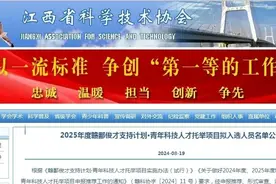 拟入选15人，江西公示青年科技人才托举项目名单图片