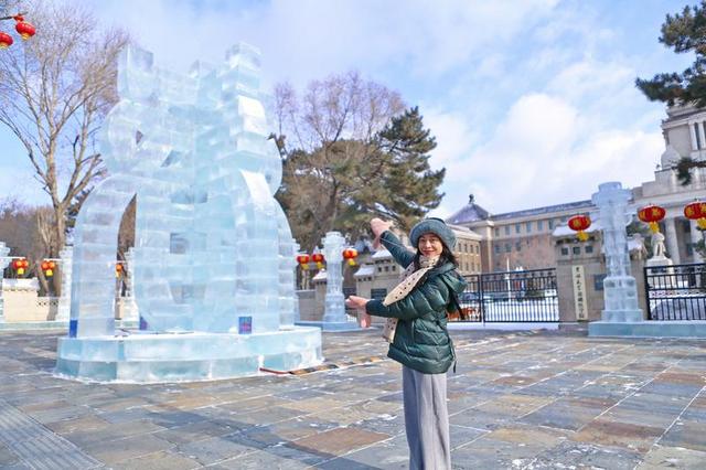 冰雕雪雕齐上阵！长春新民大街变梦幻冬日乐园