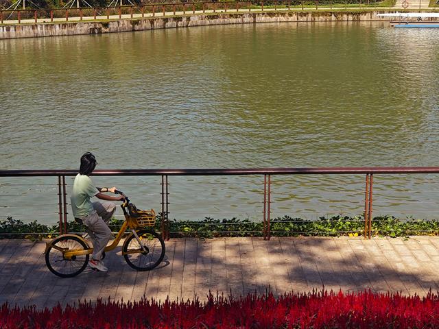 从学苑大道入大沙河绿过大学城后进深圳弯公园流花山景点【高清】