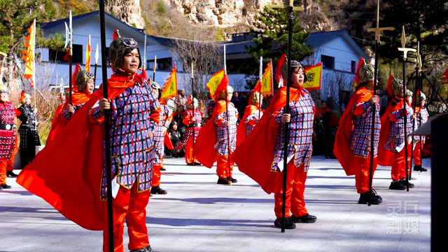 赵武灵王主题巡游亮相灵丘县多景区