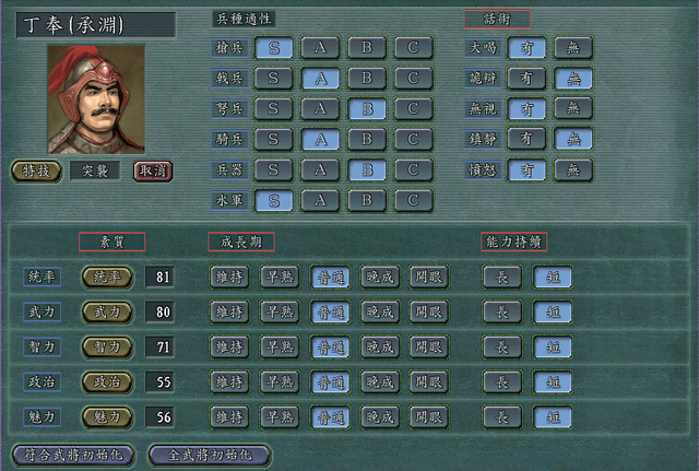 三国志11：魏蜀吴中兵种全C级以上的武将，东吴全胜，蜀汉太可怜