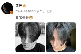 陈坤晒自拍照配文：白发苍苍，网友：坦然面对吧图片