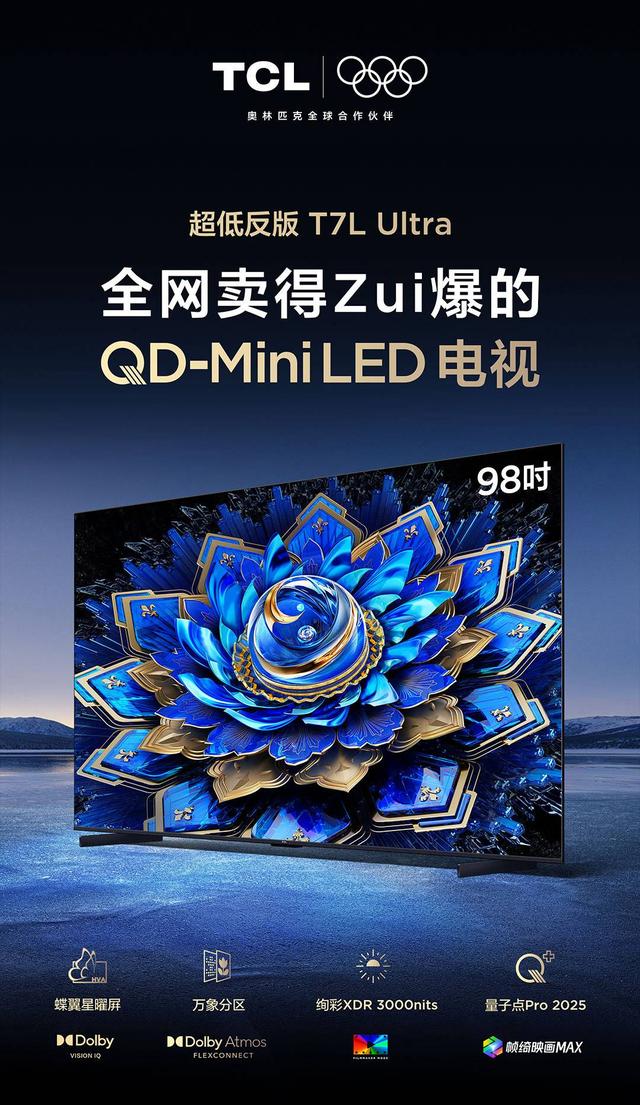 全球MiniLED电视爆发增长，T7L Ultra凭多项黑科技成2025爆款