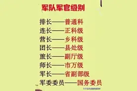 军队军官的级别，终于有人整理好了，涨见识了，别忘了收藏分享。图片