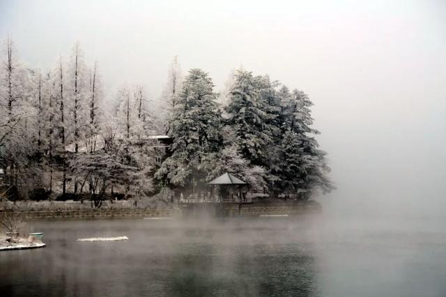 庐山喜迎马年首场雾凇奇观