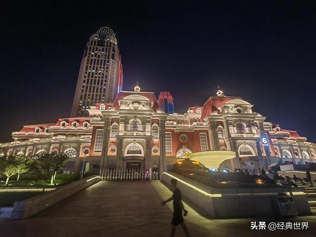 夜幕下的海河