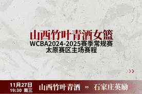 【聚焦WCBA】山西竹叶青酒女篮WCBA2024-2025赛季常规赛赛程表图片