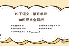 四年级语文下册第五单元知识要点全解析！送免费资料包图片