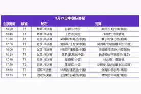 亚运会乒乓球赛程：（女双+男单1/8+混双半决赛）赛程时间表一览图片