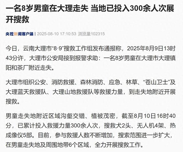 自闭男孩大理苍山失联后续：救援队员发声，原来一切早有迹象
