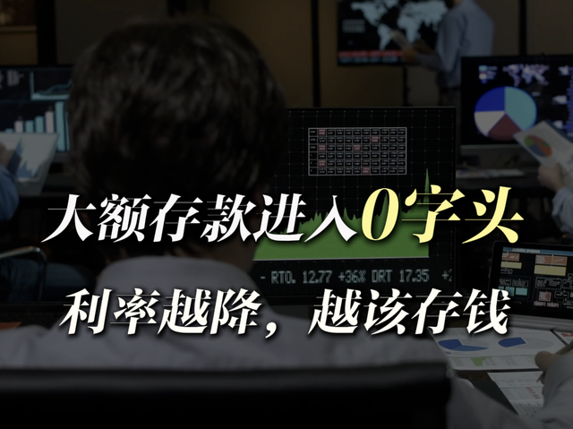 大额存单利率进入0字头，但是我劝你利率越降	，越应该存钱