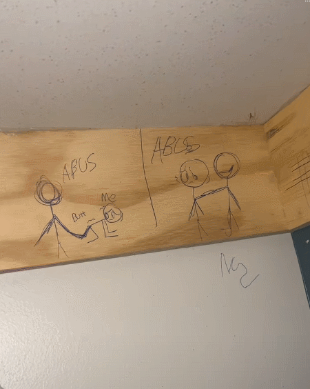 女子住酒店意外发现诡异涂鸦！儿童画的火柴人，是被虐待的绝望