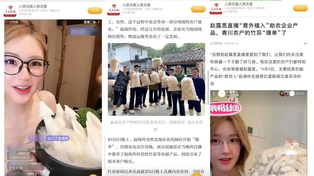 赵露思高调直播“带货”，被人民日报点名了