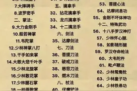 终于有人把少林七十二绝技整理出来了，涨知识了，收藏看看图片