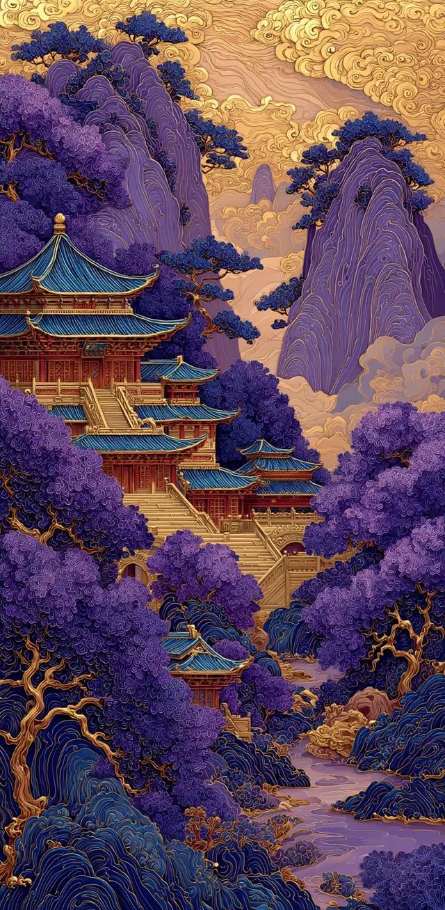 紫色山川湖海壁纸｜和舒服的人在一起 连沉默都是快乐的