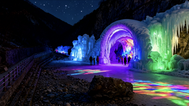 冰封玫瑰 + 冰瀑奇观的冬日浪漫，元旦冲平谷