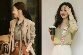 30岁职场女性怎么穿更洋气？西服搭配衬衫、针织衫就够，谁穿谁美图片