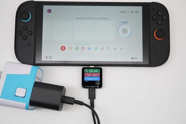 任天堂 Switch 2 充电评测，搭载5220mAh电池，充满耗时3小时21分钟