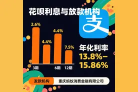 支付宝花呗、微信分付、京东白条、抖音月付真实利息是多少？图片