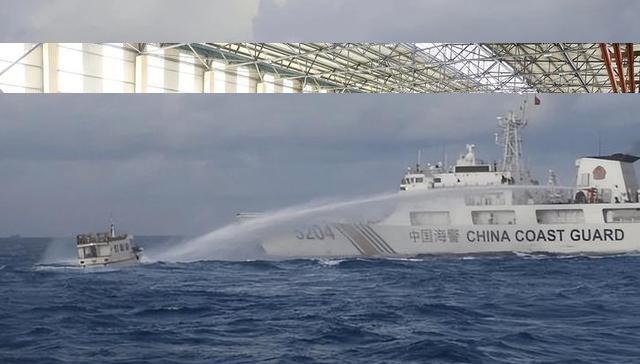 6国已派兵过南海，菲防长通告中国，不许出手，中方直接喷射水炮