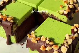 甜品脑袋无法❌拒绝的开心果布朗尼蛋糕🍰图片
