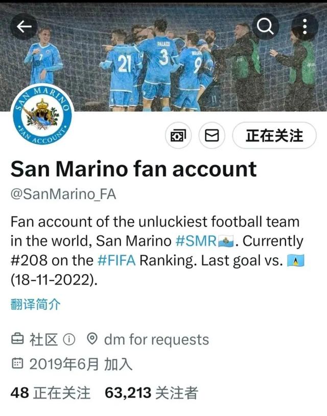 国际足联排名倒数第一的圣马力诺男足，能踢得过国足吗？