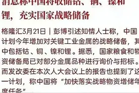 国家战略金属储备扩容，将收储钴铜镍锂图片