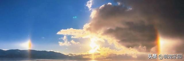 新疆赛里木湖现光晕，冰晶与光线碰撞，摄影师守候拍下震撼奇景