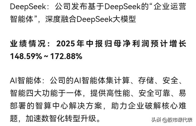 暴涨1534％！DeepSeek赋能10家中报高增AI智能体企业