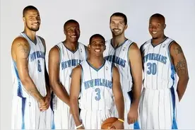 NBA老照片：08-09赛季黄蜂先发五虎，只剩下保罗没有总冠军戒指图片