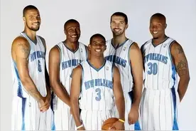 NBA老照片：08-09赛季黄蜂先发五虎，只剩下保罗没有总冠军戒指图片