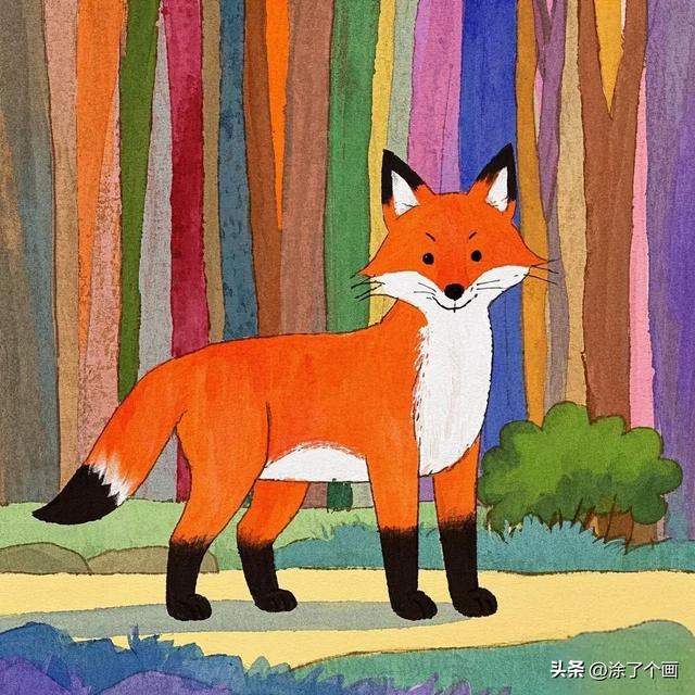 儿童绘画《动物系列》小狐狸