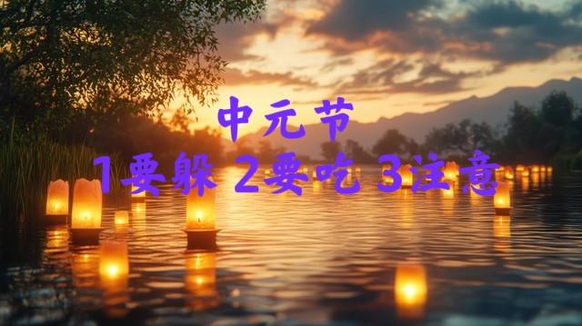 今日中元节！不论多忙，建议“1要躲，2要吃，3注意”，别大意了