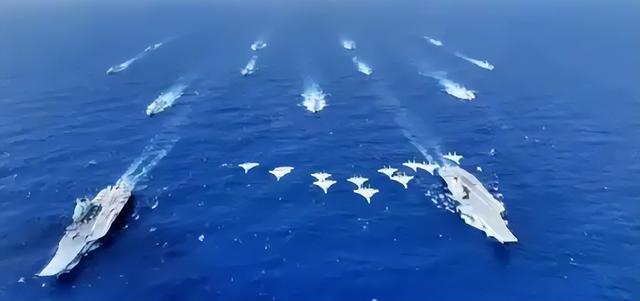 万亿顺差刚官宣，百艘战舰就出海，航母比狠话管用百倍