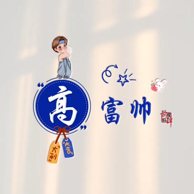 新款谐音梗姓氏头像