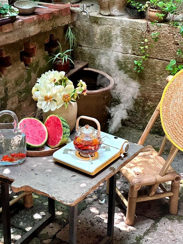 自从这样布置院子！邻居都爱上我家喝茶！