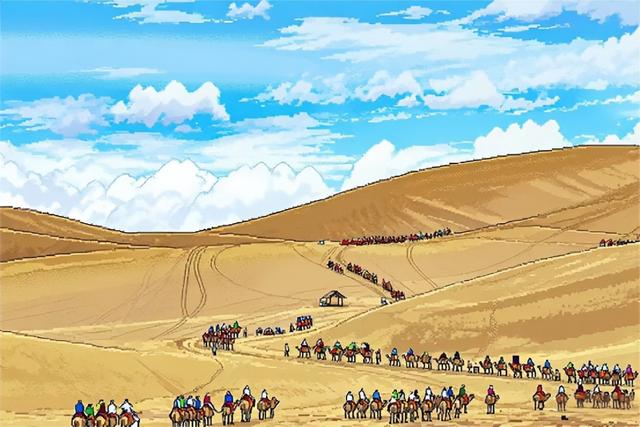 一键入画！当AI绘画遇上鸣沙山月牙泉，灵动又治愈！