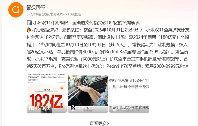小米双 11 大爆发：182 亿背后藏着的努力