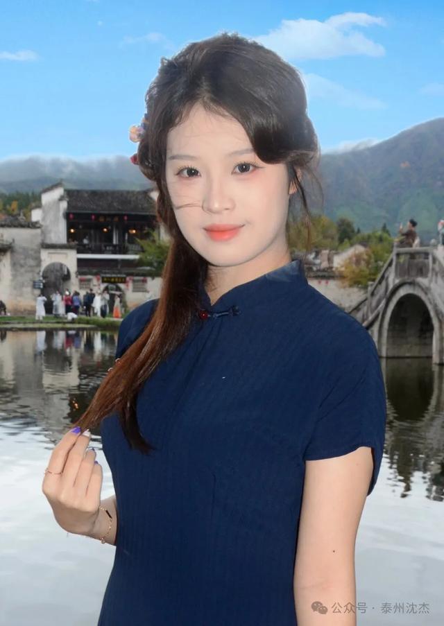 汉服旗袍美女秀宏村