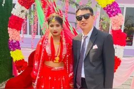 37岁四川小伙，在尼泊尔送快递，客户做媒，花1万元娶20岁大姑娘图片