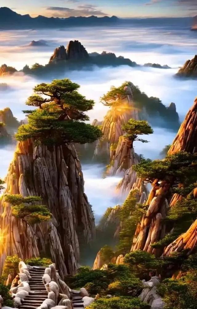 云海日出奇观，仙境里的黄山，太美了！