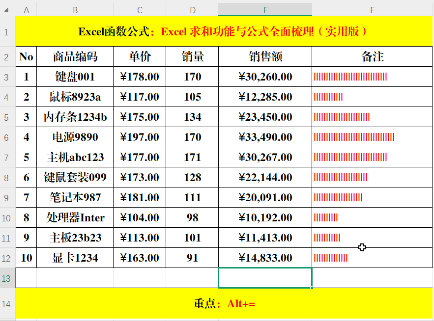 Excel 求和功能与公式全面梳理（实用篇）